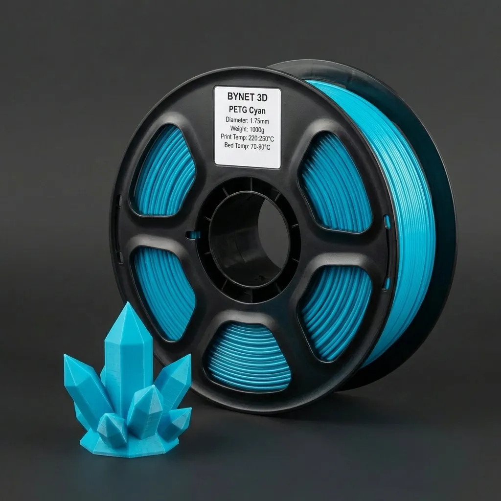 Пластик для 3D принтера BYNET3D PETG Cyan (BN_PETG0_CN)