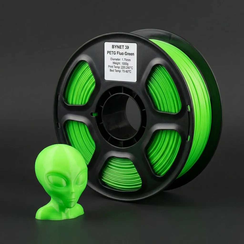 Пластик для 3D принтера BYNET3D PETG Fluo Green (BN_PETG0_FG)