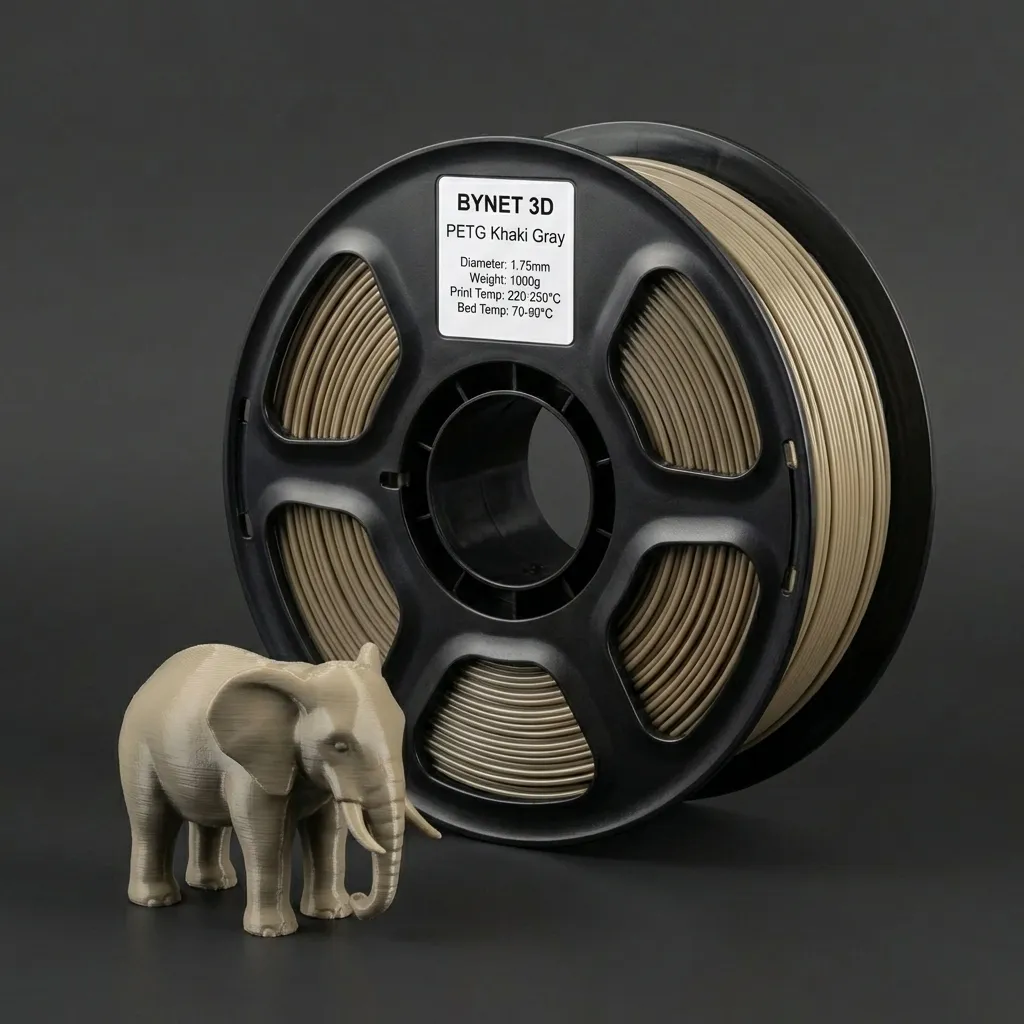 Пластик для 3D принтера BYNET3D PETG Khaki Gray (BN_PETG0_KGY)