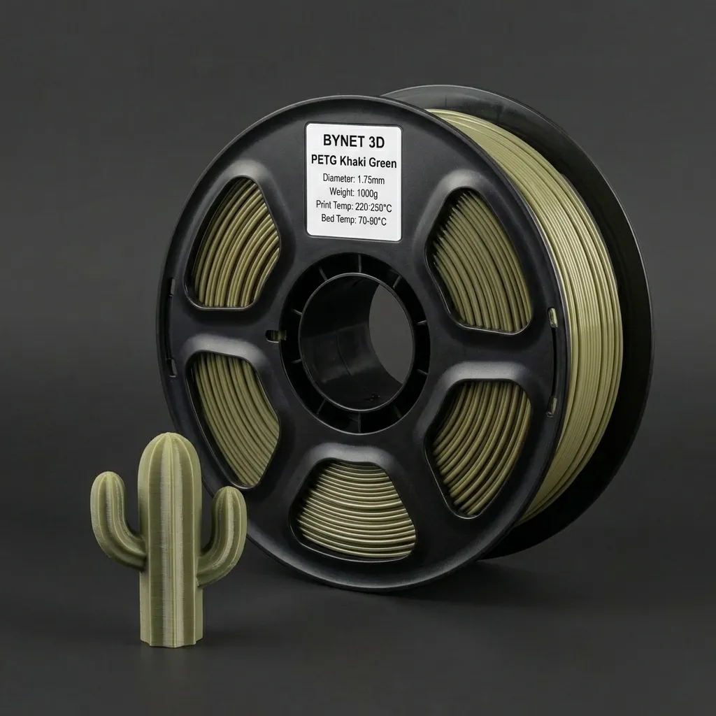 Пластик для 3D принтера BYNET3D PETG Khaki Green (BN_PETG0_KGN)