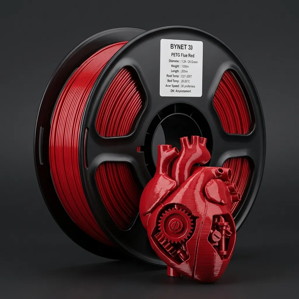 Пластик для 3D принтера BYNET3D PETG Red (BN_PETG0_RD)