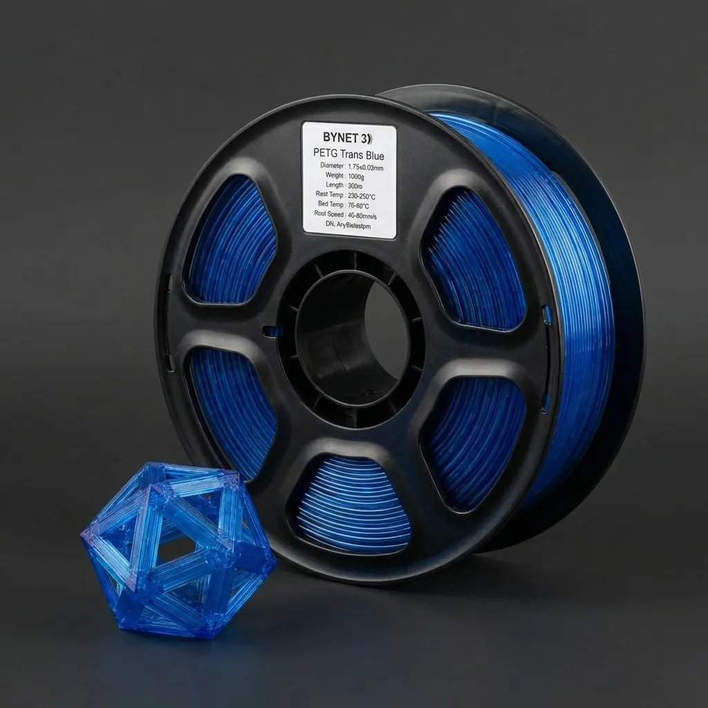 Пластик для 3D принтера BYNET3D PETG Transparent Blue (BN_PETG0_TBL) Transparent Blue