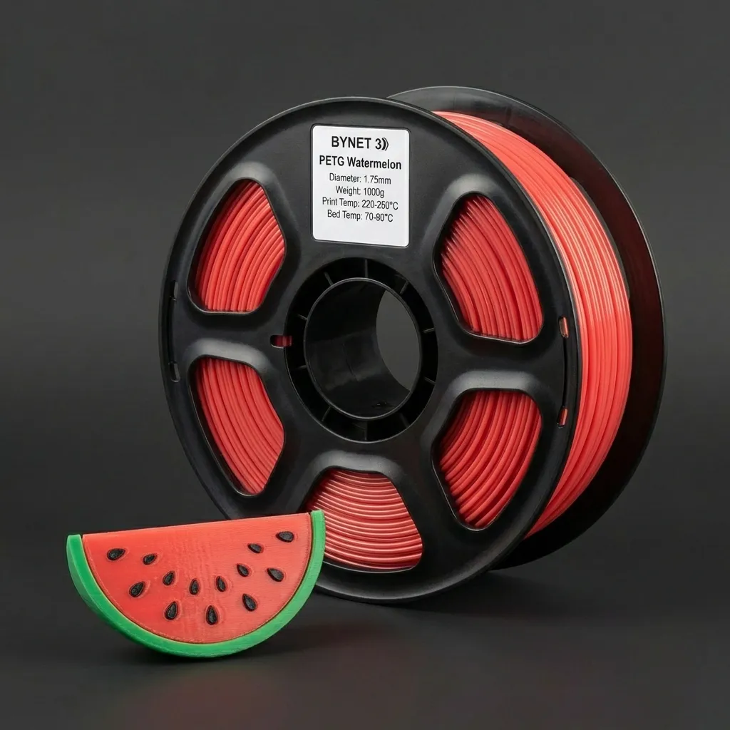 Пластик для 3D принтера BYNET3D PETG Watermelon red (BN_PETG0_WRD)