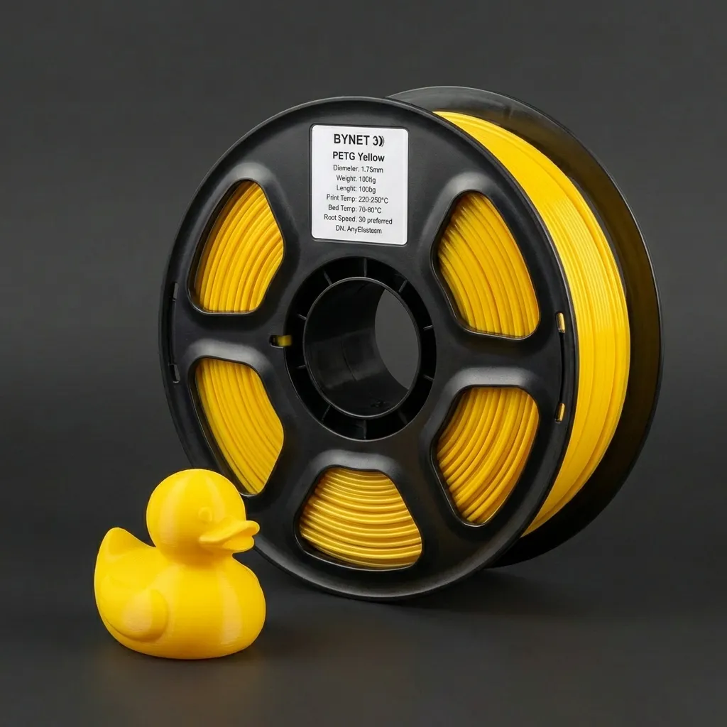 Пластик для 3D принтера BYNET3D PETG Yellow (BN_PETG0_YE) Желтый — 3D филамент 1.75мм 1кг Bynet3D