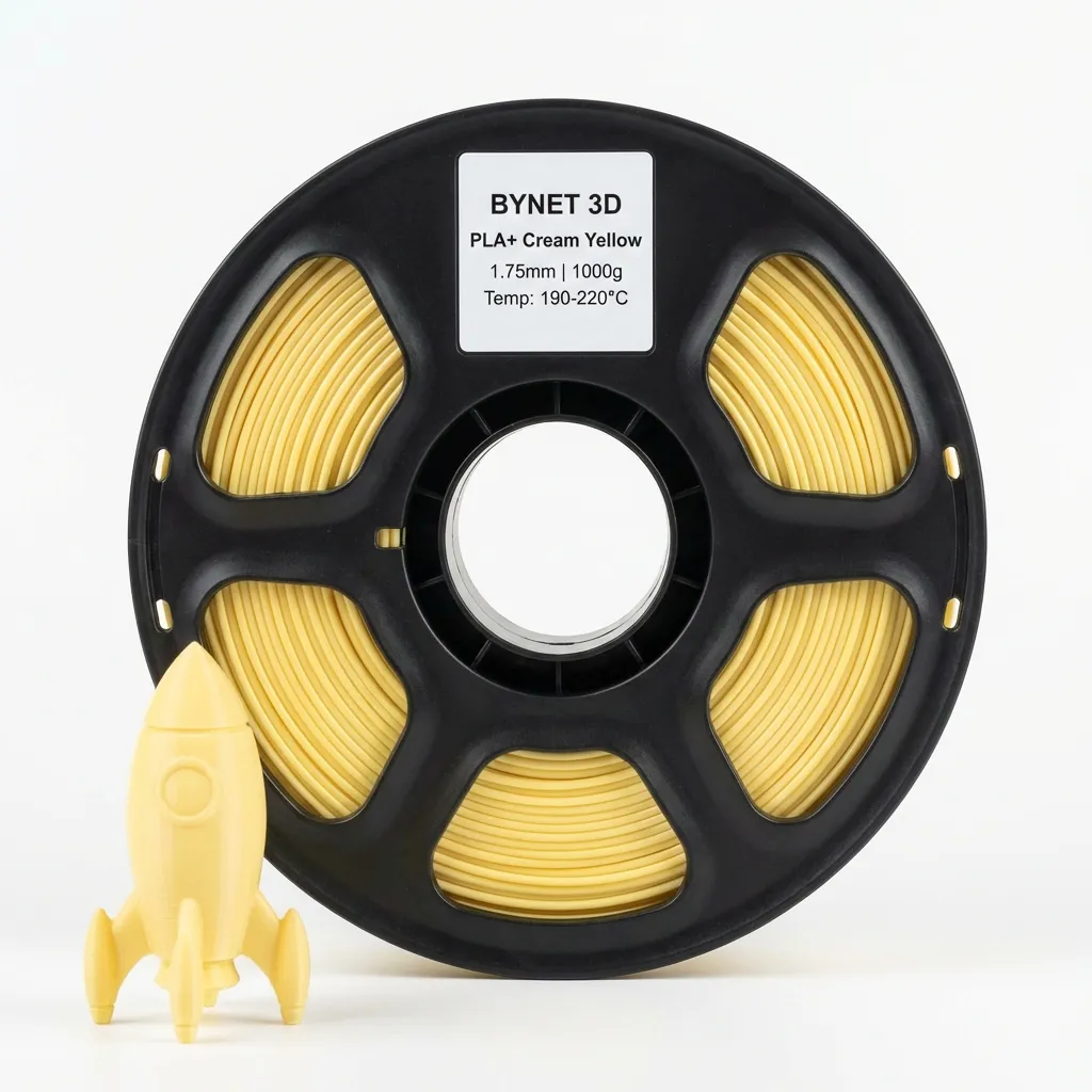 Пластик для 3D принтера BYNET3D PLA + Cream Yellow (BN_PLA10_CYW)
