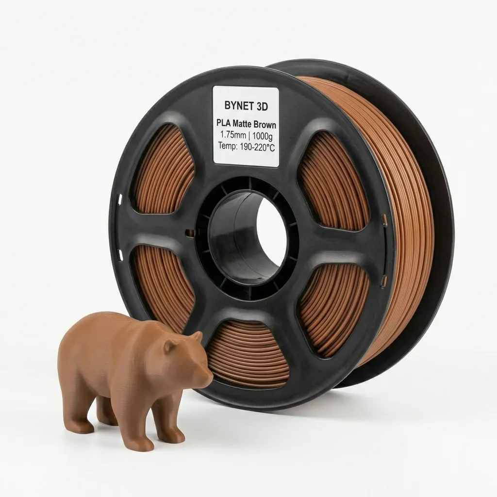 Пластик для 3D принтера BYNET3D PLA Matte Brown (BN_PLA20_BR)