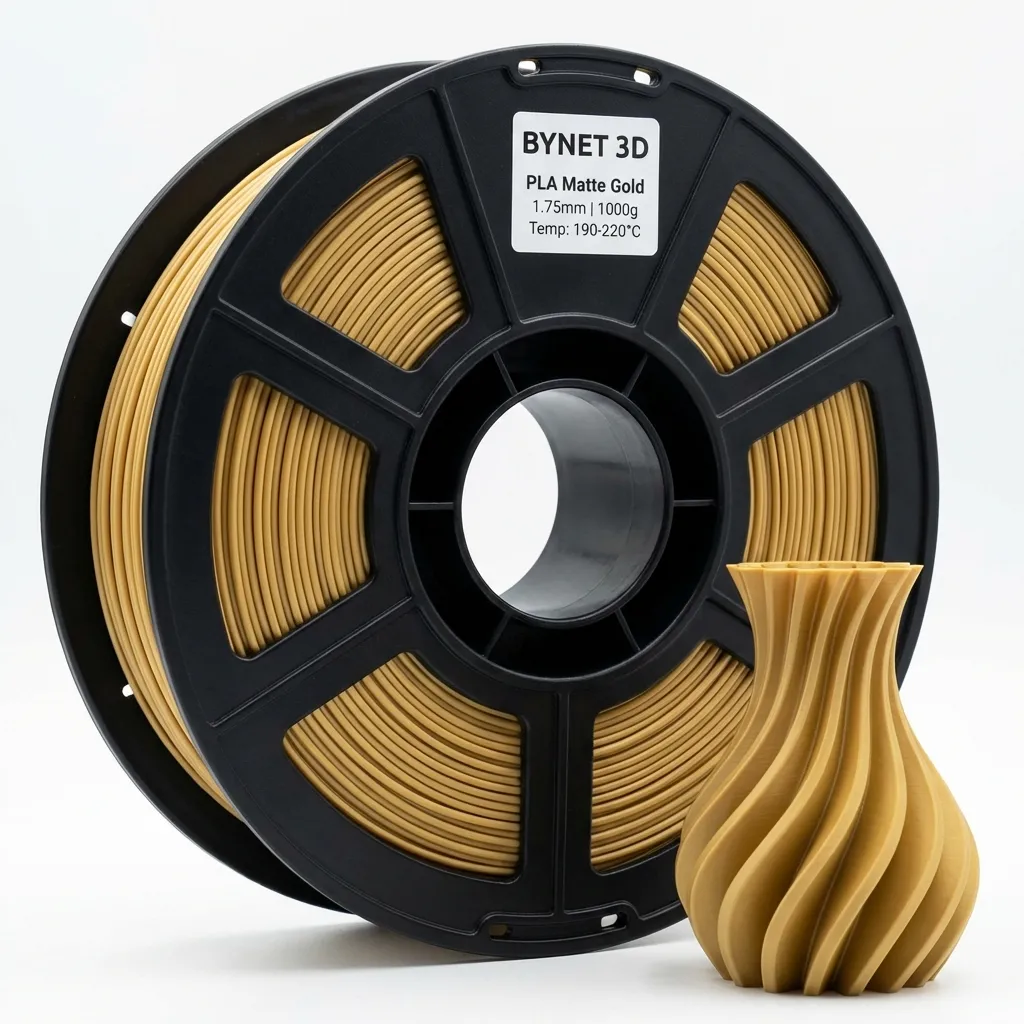 Пластик для 3D принтера BYNET3D PLA Matte Gold (BN_PLA20_GD)