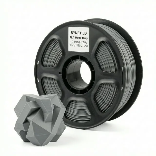 Пластик для 3D принтера BYNET3D PLA Matte Gray (BN_PLA20_GY)