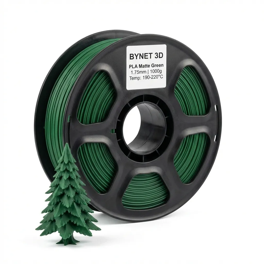 Пластик для 3D принтера BYNET3D PLA Matte Green (BN_PLA20_GN)