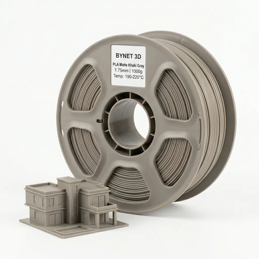 Пластик для 3D принтера BYNET3D PLA Matte Khaki Gray (BN_PLA20_KGY)