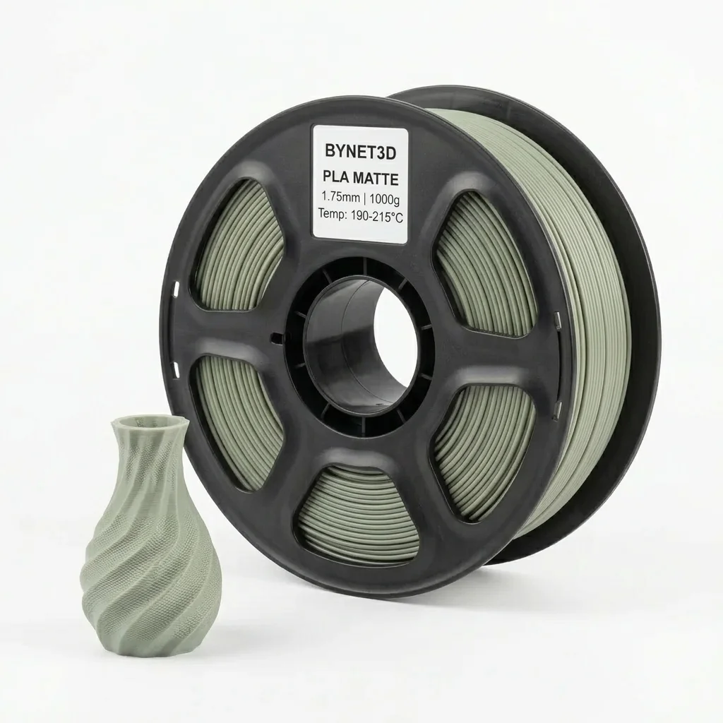 Пластик для 3D принтера BYNET3D PLA Matte Khaki Green (BN_PLA20_KGN)