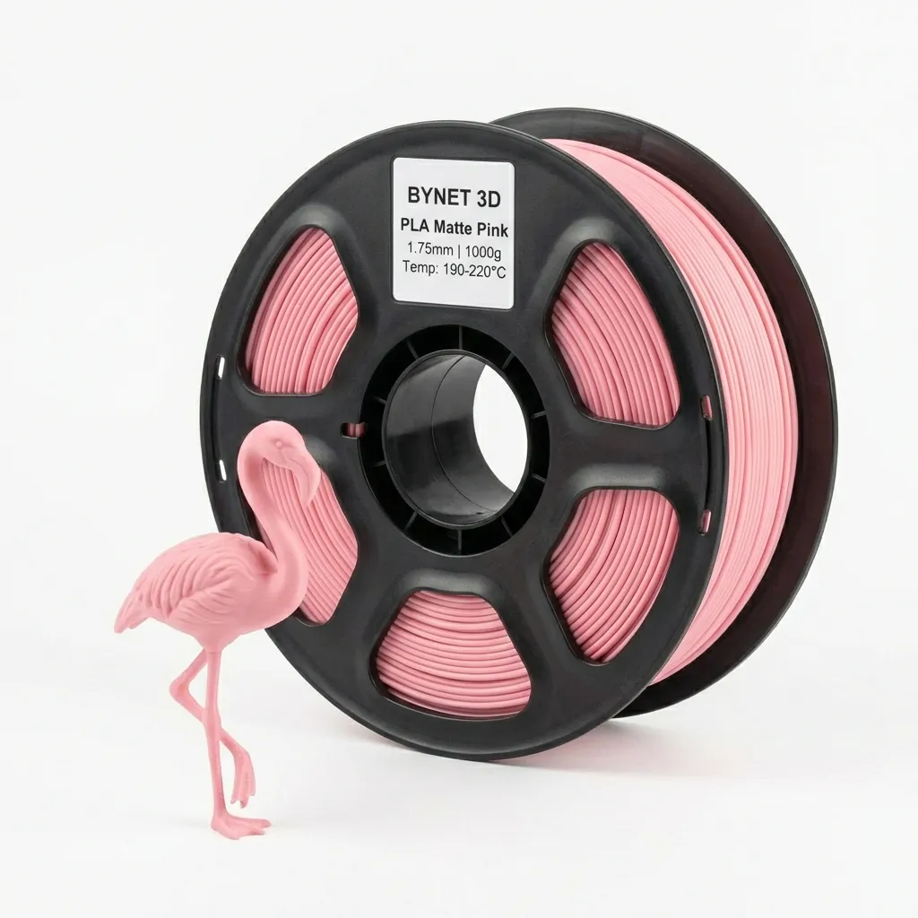 Пластик для 3D принтера BYNET3D PLA Matte Pink (BN_PLA20_PK)