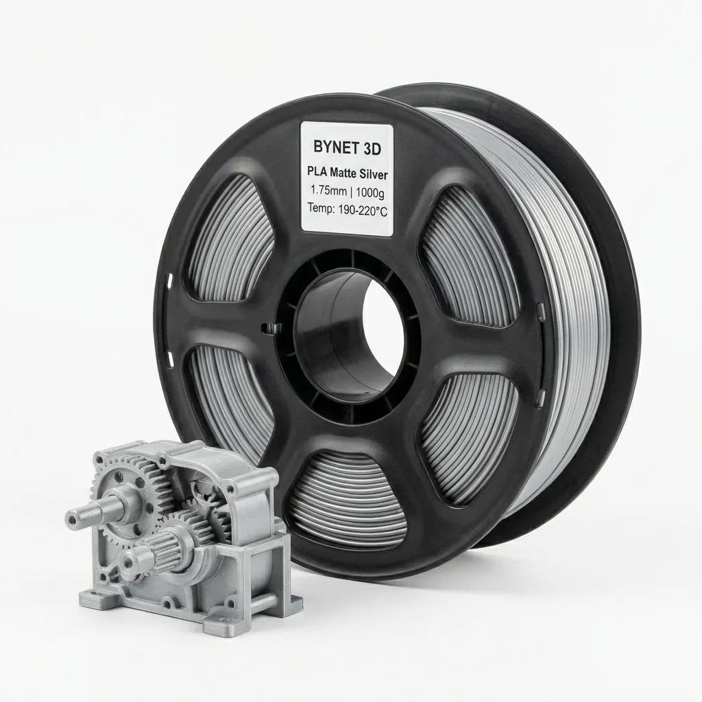 Пластик для 3D принтера BYNET3D PLA Matte Silver (BN_PLA20_SL)