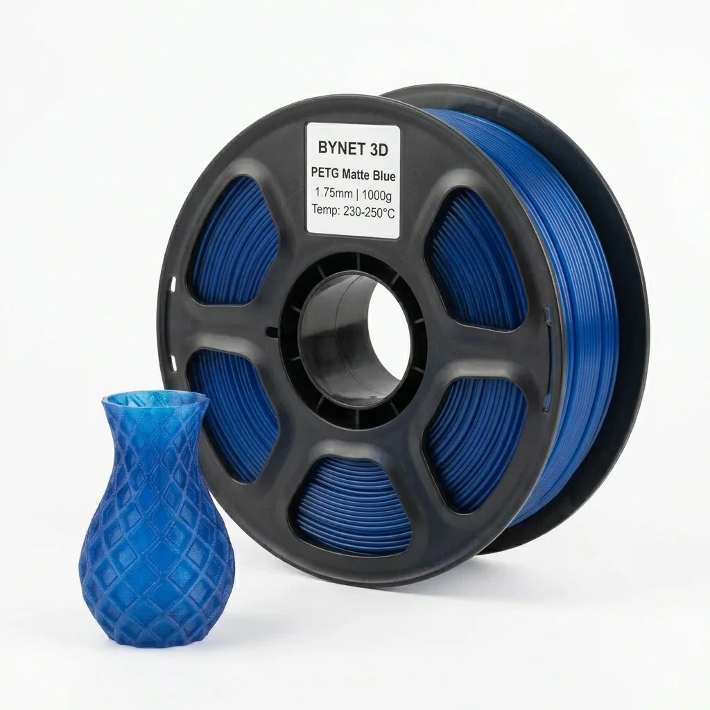Пластик для 3D принтера BYNET3D PLA Matte Transparent Blue (BN_PLA20_TBL)
