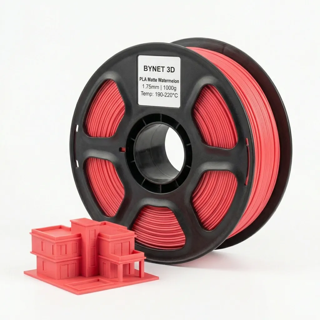 Пластик для 3D принтера BYNET3D PLA Matte Watermelon Red (BN_PLA20_WRD)