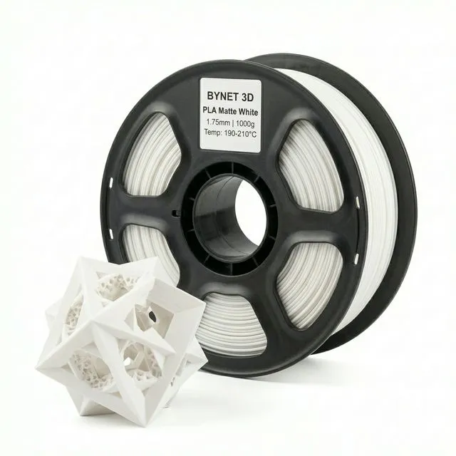Пластик для 3D принтера BYNET3D PLA Matte White (BN_PLA20_WH)