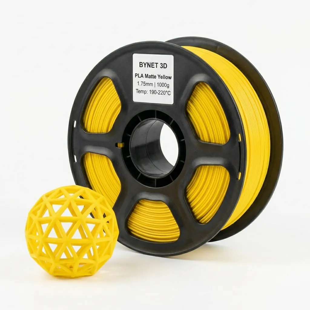 Пластик для 3D принтера BYNET3D PLA Matte Yellow (BN_PLA20_YE)