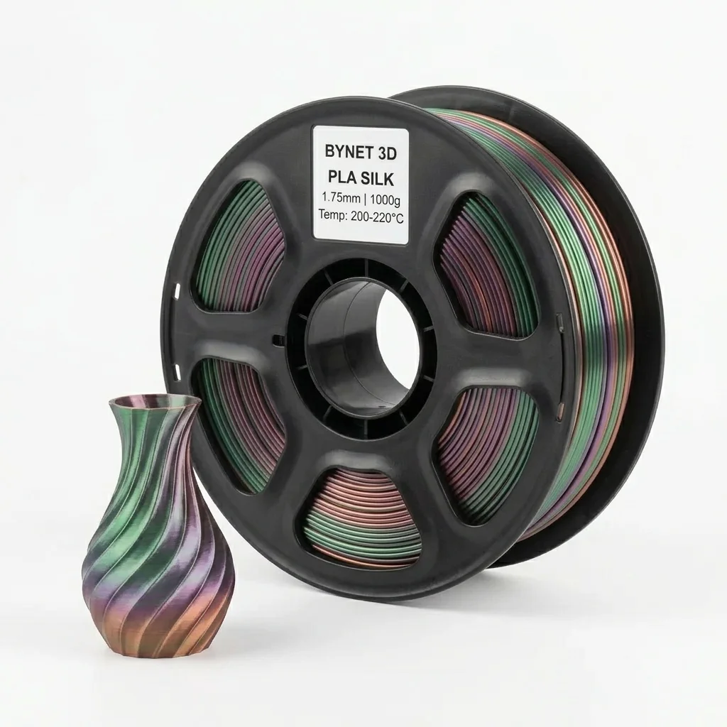 Пластик для 3D принтера BYNET3D PLA Triple Green / Purple / Copper (BN_PLA70_GPC)