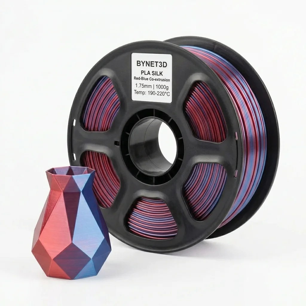 Пластик для 3D принтера BYNET3D PLA Dual Red / Blue (BN_PLA80_RBL)