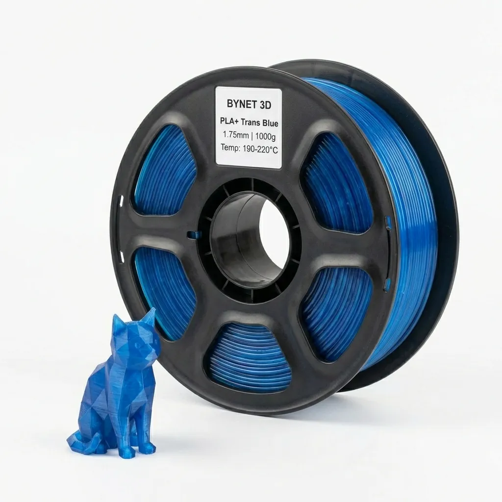 Пластик для 3D принтера BYNET3D PLA + Transparent Blue (BN_PLA10_TBL)