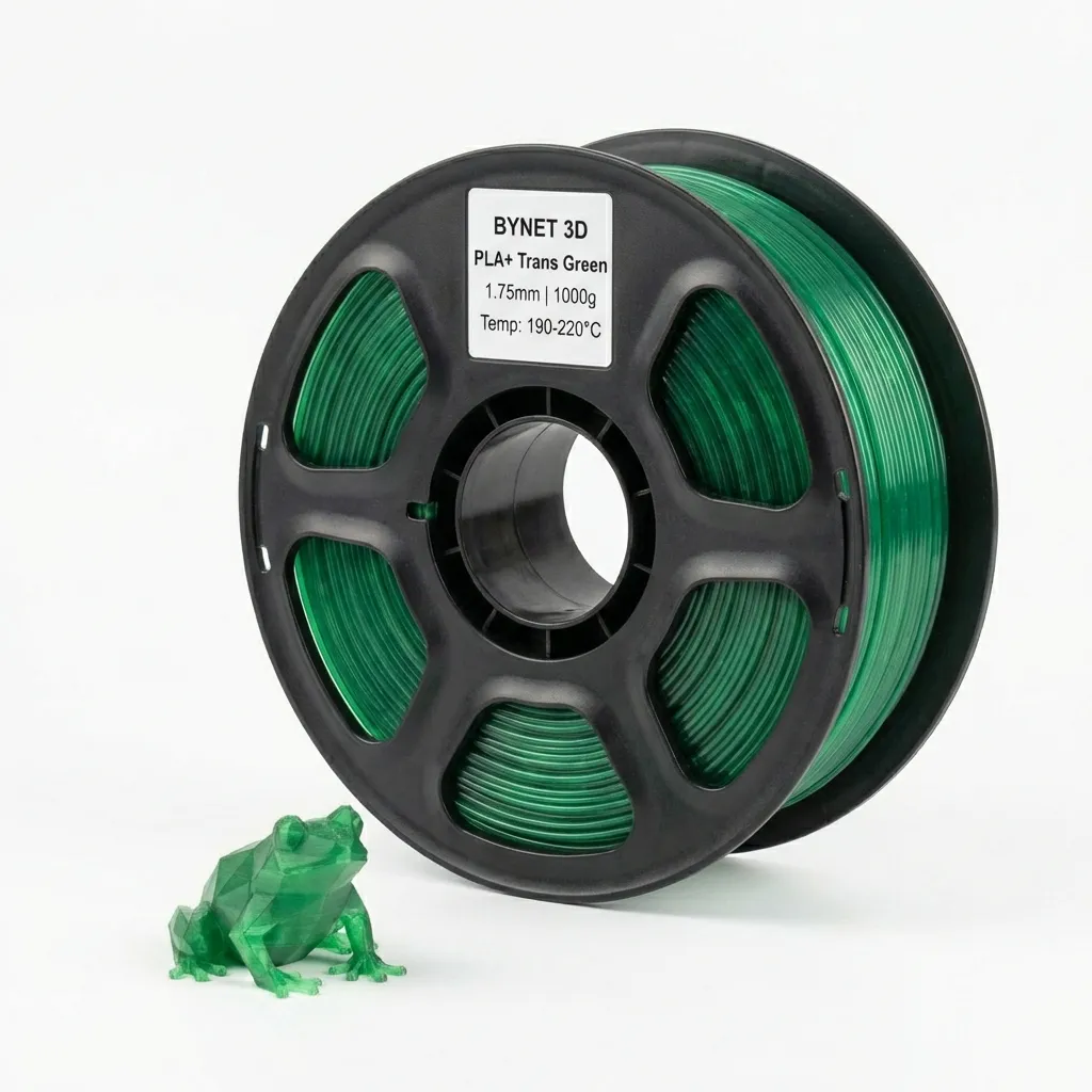Пластик для 3D принтера BYNET3D PLA + Transparent Green (BN_PLA10_TGN)