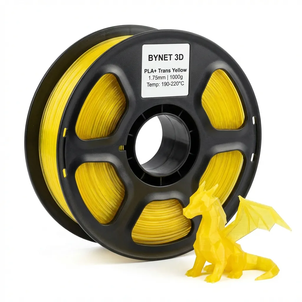 Пластик для 3D принтера BYNET3D PLA + Transparent Yellow (BN_PLA10_TYE)