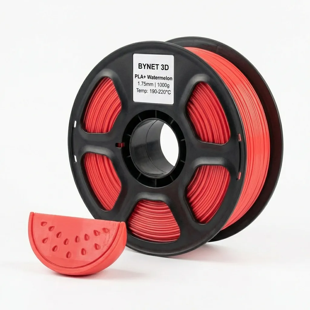 Пластик для 3D принтера BYNET3D PLA + Watermelon Red (BN_PLA10_WRD)