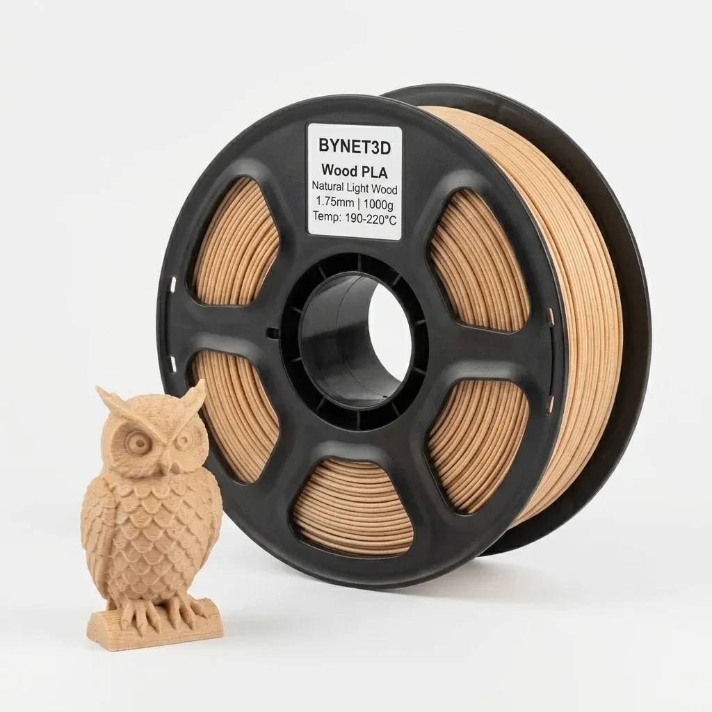 Пластик для 3D принтера BYNET3D PLA WOOD (BN_PLA50_WD) 1кг Wood